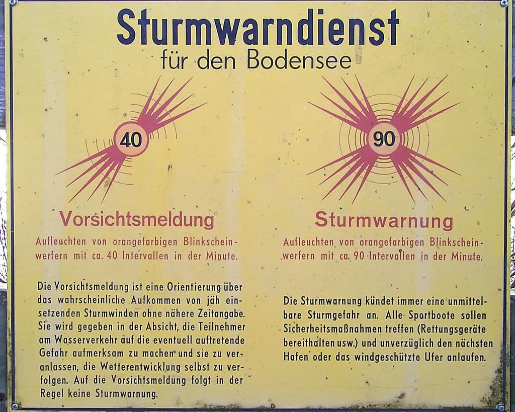 Sturmwarnschild